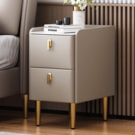 Small Solid Wood Bedside Table, Bedside Cabinet, Ultra Narrow Storage Cabinet, Multi-layer 25cm Stor