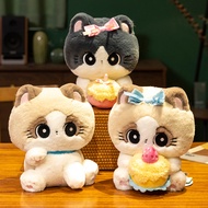 Anak patung Plush Kucing Kecil yang comel Hadiah Ulang Tahun Anak Patung Kucing Bermata Besar Boneka
