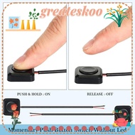 GREATESKOO Mini Button Switch, Mini 12V Momentary Push Button, DIY Adhesive Car Push Buttons