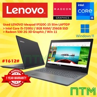 #1612 USED LENOVO IDEAPAD IP320C SLIM Intel Core i5-7200U 8G 256GB SSD AMD RADEON 530 2G 3D Graphic 