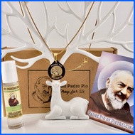 ✧ ♂ ◸ Blessed Saint Padre Pio Miracle Healing Necklace (Original PVD 18k Italy Gold Vacuum Plated)