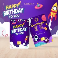GDORA Gold Bar 0.10gram '' Happy Birthday Purple '' 999.99