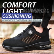 Fashion 2025 Rotating Button New Style Safety Work Shoes Men's Shock-resistant Anti-puncture Indestr