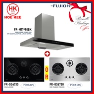 Fujioh FH-GS6730 SVGL Glass Hob / Fujioh FH-GS6730 SVSS Stainless Steel Hob + Fujioh Chimney Hood FR-MT1990R