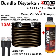 High Pressure Washer Hose Pipe Water Jet 10M 15M Bossman Apache Daewoo LAVOR KARCHER Black & Decker