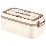 Cooksy 可微波加熱單層保溫飯盒/不銹鋼便當盒 附餐具組 19 x 9 x 9cm