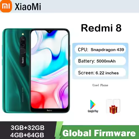 6.22-inch Xiaomi Redmi 8 smartphone Global firmware dual SIM card12MP+2MP+8MP screen Snapdragon 439 