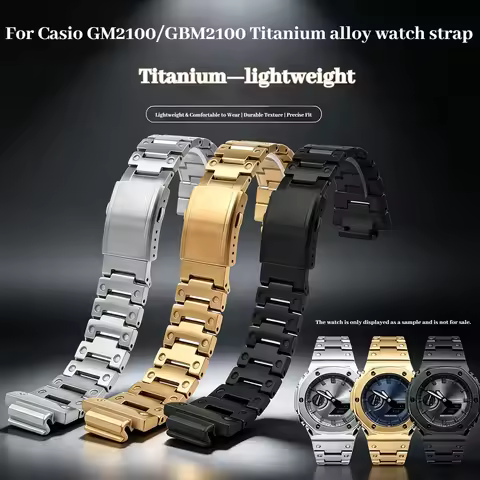 GM2100 Titanium Alloy Watch Band For Casio GA2100 GA2110 GA-B2100 GM2100 GBM2100 CasiOak Mod Replace