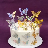 (10 pcs) Butterfly Topper Butterfly/ topper butterfly/ bouquet round butterfly flower bouquet silver
