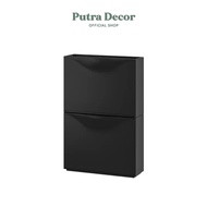 BEST CHOICE SWITZERLAND Shoe cabinet, black, 52x18x39 cm