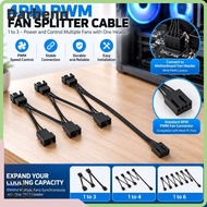 DARBEMY PWM Fan Splitter Cable, Y Splitter Universal PC Fan Extension Cable, Practical Multi-fan 4Pi