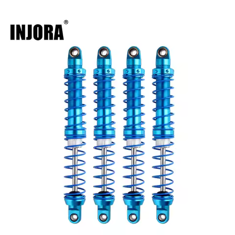 INJORA Metal Shock Absorbers 80 90 100 110 120mm Oil Damper for 1/10 RC Car Truck Crawler Axial SCX1