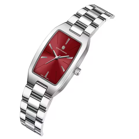 SAPPHERO Fashion Women's Watch Ultra Thin Stainless Steel Quartz Watch For Women Silver Strap Seiko 
