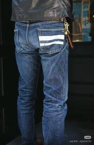 Momotaro Jean Okayama 日系桃太郎洗水磨白牛仔褲