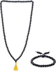 Original Karungali Malai Mala 108-Beads & Karungali Malai Bracelet Combo| Lab Tested| Black Ebony Wo