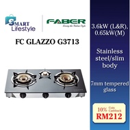 Faber 3.6kW Glass Top Gas Stove 3 Burners FC GLAZZO G3713 / Pensonic 3.0kW PGC-3201G