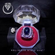 Black opal kalimaya ring stone