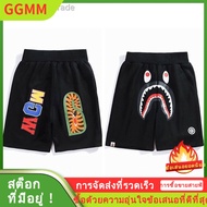 [กางเกง] A Bathing APE Bape Black Sharks printed Shorts กางเกงขาสั้นพิมพ์ลายฉลามสำหรับผู้ชายสีดำ