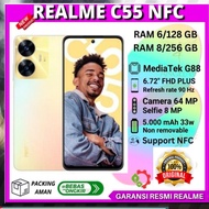 Hp realme C55 NFC Ram 8+256 GB   helio G88 garansi resmi Realme 1tahun ( imei terdaftar)