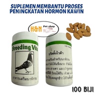 BREEDING VITA BURUNG 100Tab Vitamin Merpati Obat Kawin Import Thailand