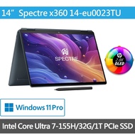 5Cgo HP Specter x360 Star Mineral Blue (Ultra 7-155H/WIFI 7/32G/1TB PCIe/Win 11 Pro/2.8K OLED/14-inch)Thin and light 360° flip touch  Laptop 【Shipping from Taiwan】