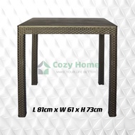Jolly Plastic Rattan Low Center Sala Coffee Study Table