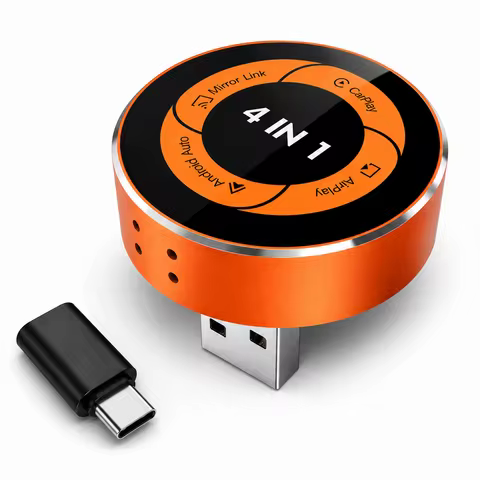 4-in-1 Wireless CarPlay Adapter of Apple CarPlay, Android Auto, AirPlay and MirrorLink screen mirror