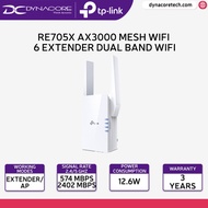 DYNACORE - TP-LINK RE705X AX3000 Mesh WiFi 6 Extender Dual Band WiFi 6 Support AP Mode