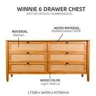 HS FURNITURE | WINNIE RATTAN DRAWER CHEST | RATTAN FURNITURE | RATTAN CONSOLE TABLE | LIVING HALL CA