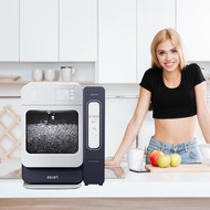 [KLPOP] 15KG Countertop Nugget Ice Maker with Side Water Tank Ice Cube Machine Automatic Ice Making 