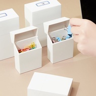 Flip Lid Storage Box Small Stationery Organizer Mini Idol Photo Card Organizer Pill Box Container Rawer Sorting Organizer