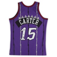 Vince Carter Toronto Raptors Autographed Mitchell & Ness Purple 1998-99 Authentic Jersey with "HOF 2