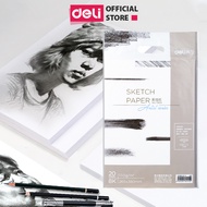 Giấy vẽ phác thảo 20 tờ A3 180gsm DELI giấy vẽ chuyên dụng màu chì sketch paper- 73613/73611/73607
