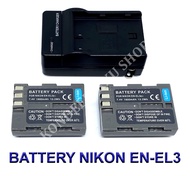 EN-EL3E \ EN-EL3 \ ENEL3E \ ENEL3 แบตเตอรี่ \ แท่นชาร์จ \ แบตเตอรี่พร้อมแท่นชาร์จสำหรับกล้องนิคอน Battery \ Charger \ Battery and Charger For Nikon D50,D70,D70s,D80,D90,D100,D200,D300,D300s,D700,MH-18,MH-18a,MH-19,MB-D200,MB-D10 BY KONDEEKIKKU SHOP