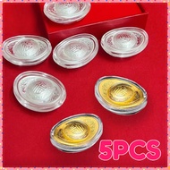 5pcs Yuan Bao Decorations Yen Pao Money Display Chinese New Year Yuan Bao Gold Ornaments Feng Shui