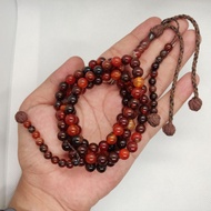 Tasbih Batu Akik Mesir 🇪🇬 | Black Maroon | 8mm Biji100