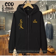 KATUN Lois Rilex Text Gold Distro Zipper Jacket Mens Jacket CoolestWanita Distro Denim Jacket polyes