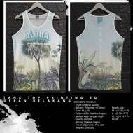 Tanktop/Singlet Pria/Wanita Dewasa |Olahraga/Pantai | Motif - Aloha