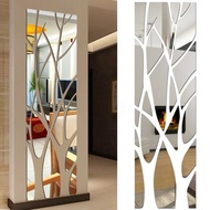 Diy Stiker Dinding Model Cermin BahanMudah Dilepas Gambar Pohon 3d