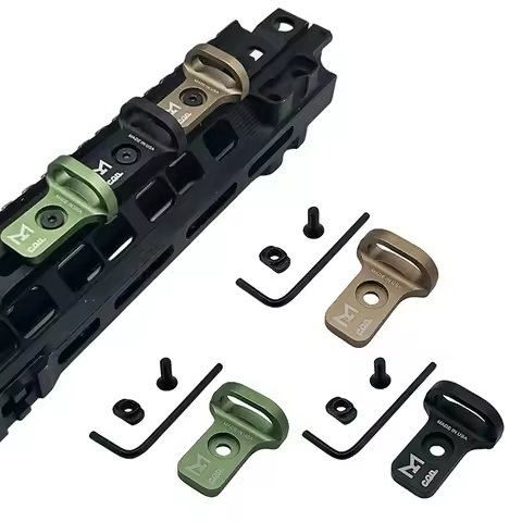 CNC Metal Tactical Sling Mount MLOK Rail Adapter Quick Release CQB Shoulder Buckle for AR15 AK47 HK4