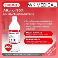 Onemed Alcohol 95% 300ml 300cc Antiseptic