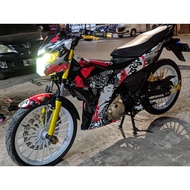 Satria F150 Decal Fullbody Premium Geisha Red White Doff DNKZ Sticker