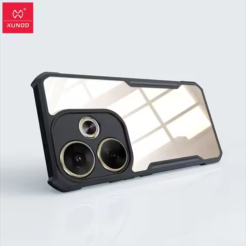 XUNDD For Xiaomi POCO F6 / POCO F6 Pro Case,Airbag Shockproof Shell,PC+TPU Back Transparent Cover Ca
