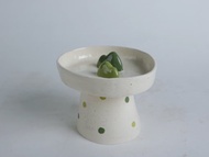 /心中的神山們/ 手捏陶瓷寵物慢食碗