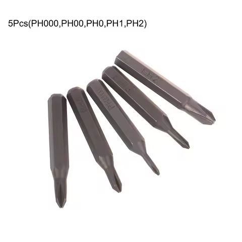 5Pcs Screwdriver Bit H4×28mm Cross Screwdriver Magnetic Bits PH0000 PH000 PH00 PH0 PH1 PH2 4mm Hex S