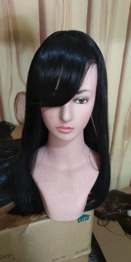 wig Premium rambut asli manusia lurus dijamin ORI