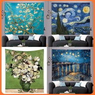 Van Gogh Oil Painting Tapestry Sunflower Decoration Cloth Background Cloth Background Wall Decoratio
