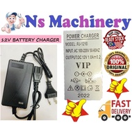 12V Battery Charger for Sprayer Pump Knapsack Heavy Duty Spare Part/Pengecas Bateri Pam/Tong Racun P