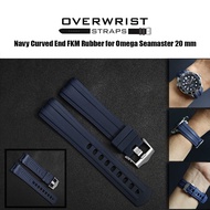 สายนาฬิกาแบบยางรุ่น Curved End FKM Rubber for Omega Seamaster 20mm