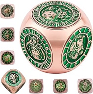 ORUZA DND Metal Spinner Dice, 7-in-1 Roulette Dice Set with 3D Relief for D&D RPG MTG Warhammer 40K 